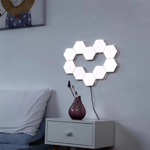 NEW Touch Sensor LED Night Light Sensitive Hexagonal LED Quantum Lamp Modular Hexagons Creative Decoration Wall Lamp ► Photo 1/6
