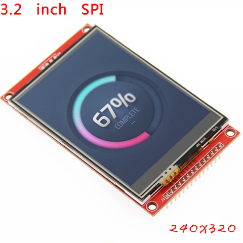 3.2 inch TFT LCD Module with Touch ILI9341 Driver 240(RGB)*320 SPI port interface (9 IO) Touch ic XPT2046 for raspberry pi uno ► Photo 1/4