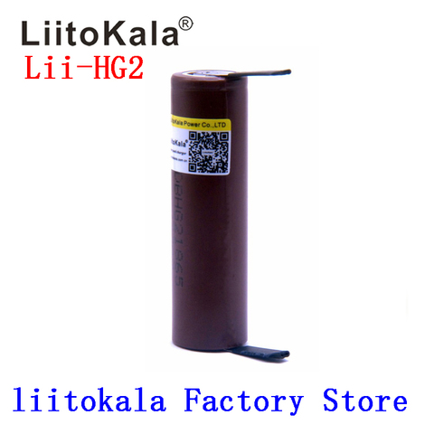 Liitokala new HG2 18650 3000mAh battery 18650HG2 3.6V discharge 30A, dedicated  batteries + DIY Nickel ► Photo 1/6