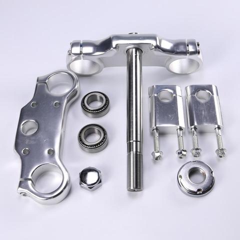 Handle Bar Clamp Triple Fork 42/48mm Triple Tree Handlebar Clamps For Kawasaki Apollo Honda ► Photo 1/1