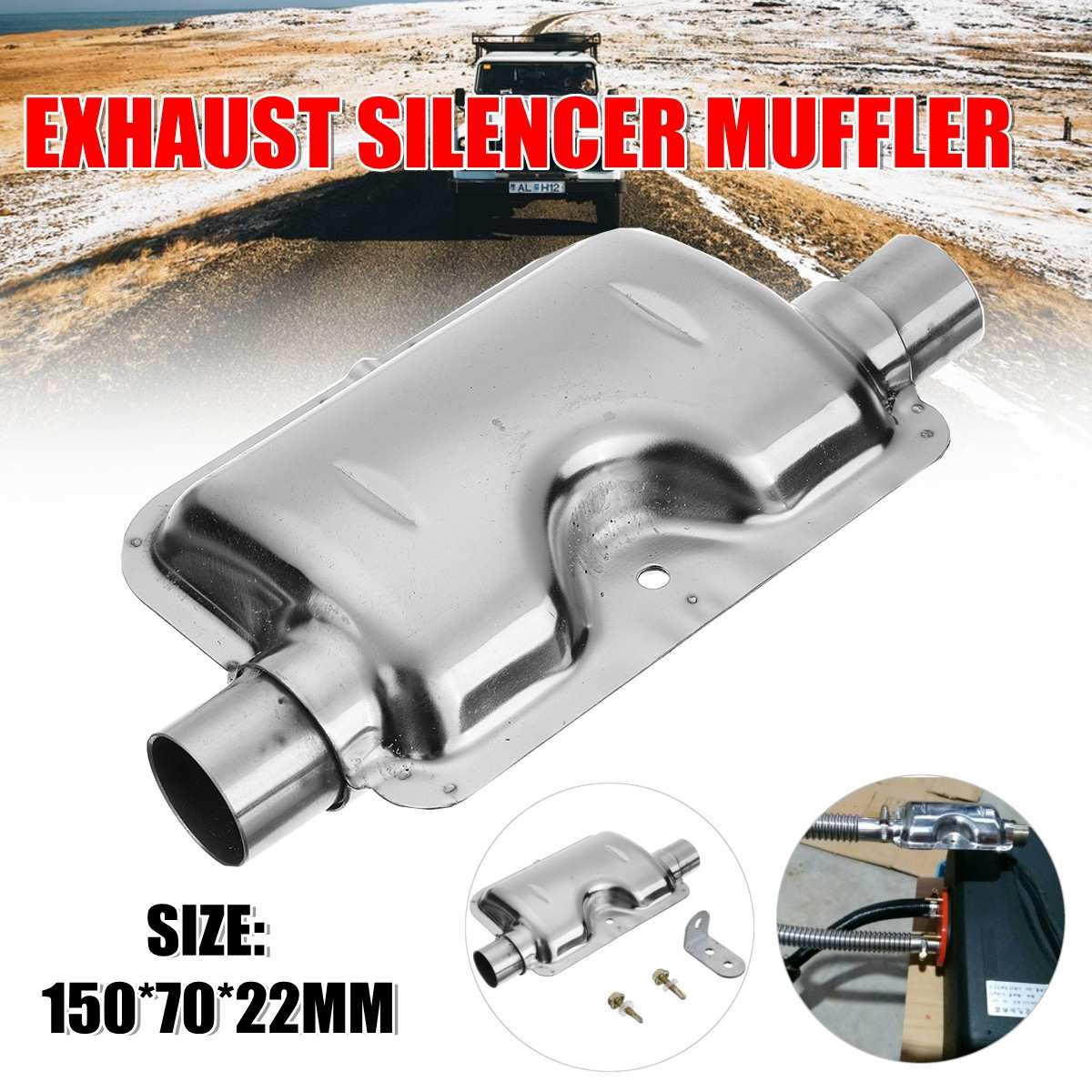 Parking heater stainless steel exhaust muffler 24mm and Exhaust Pipe  suitable for car air diesel genuine Car Accessories - Price history &  Review, AliExpress Seller - Hcalory Official Store