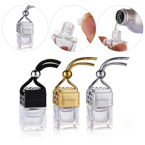 1PC Car Air Freshener Scent Perfume Bottle Ornament Essential Oil Diffuser Fragrance Hanging Empty Bottle Interior Accessory ► Photo 1/6