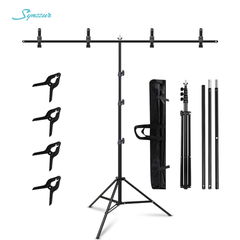 1.5/2/2.6M*2M T-shape Backdrop Stand With 4 Clips Photo Background Support Kit For Birthday Portrait Photo Studio Photography ► Photo 1/6