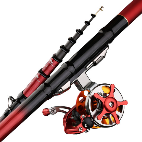 High Quality Carbon Fishing Rod 4.5M 5.4M 6.3M 7.2M Three Positioning Telescopic Fishing Rod Spinning Fishing Tackle Sea pole ► Photo 1/6