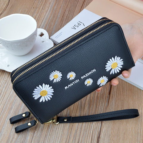 Flower wristband ladies long clutch bag large-capacity wallet female coin purse ladies coin purse mobile pocket card case Catlas ► Photo 1/6