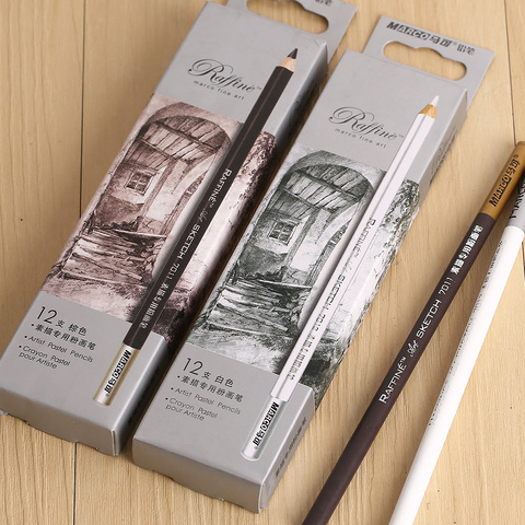 MARCO Raffine 7011 Professional Drawing Sketch Pastel Pencil 12pcs/set Sketch Charcoal Brown Pencils 7011 Art Supplies ► Photo 1/6