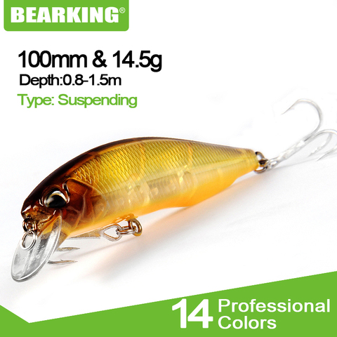 10cm 14.5g Bearking 1PC New Arrival Hot Sale Minnow Hard Fishing Lure Bait 2022 hot Fishing Tackle Artificial Lures Bait ► Photo 1/6