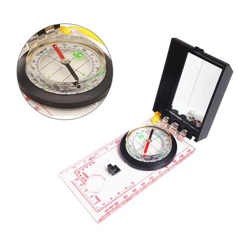 Portable Magnifying Compass Navigation Map Reading Compass with lanyard mirror and ruler for Camping Hiking and Traveling ► Photo 1/6
