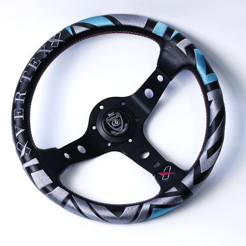 new Vertex Style 13inch Genuine Leather Embroidery Drift Sport Steering Wheels ► Photo 1/6