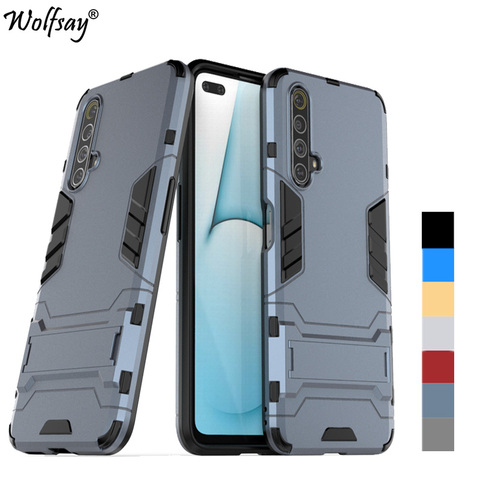 For Cover Oppo Realme X3 SuperZoom Case Shockproof Bumper Hybrid Stand Silicone Armor Phone Case For Oppo Realme X3 Cover 6.6