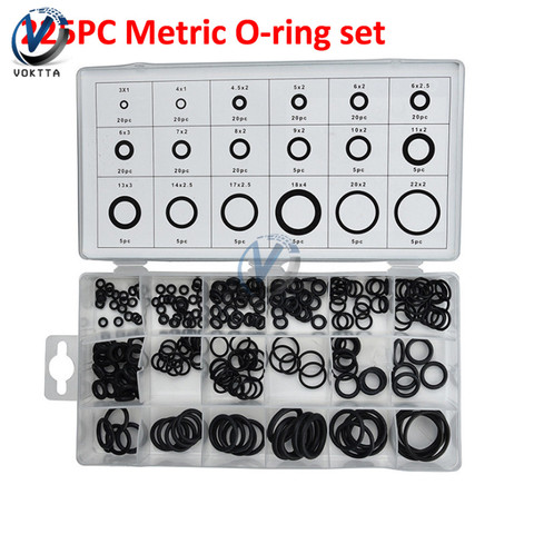 225Pcs Rubber O Ring O-Ring Washer 18 Sizes Assorted O Ring Rubber Seal Assortment Set Kit for Plumbers Mechanics Workshop ► Photo 1/5