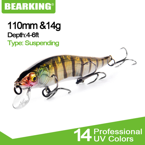 BEARKING 11cm 14g Top Hard Fishing Lures Minnow quality Baits