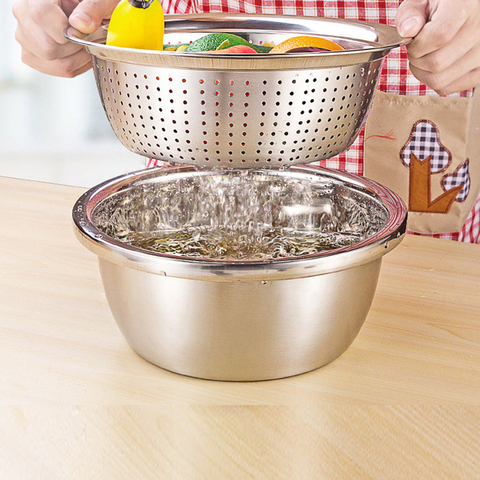 Large Metal Pasta Vegetable Strainer Colander Kitchen Rice Sifter Sieve ► Photo 1/6