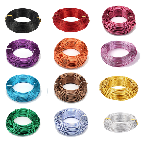 1Roll Aluminum Wire Jewelry Findings for Jewelry Making DIY Necklace Bracelet 0.8mm 1mm 1.5mm 2mm 3mm 4mm 5mm 6mm 23 colors ► Photo 1/6