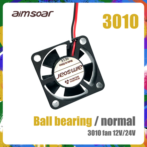 fan 12v 24v ender 3 fan 30mm 3010 dual ball bearing / hydraulic fan 2 pin 3d printer parts 3010 30*30*10mm ► Photo 1/6