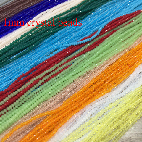 200 Pcs /strand  Colorful 1x2mm 2x3mm Crystal Rondell Faceted Glass Beads Small Beads Sead Beads for Jewelry Making Diy ► Photo 1/6