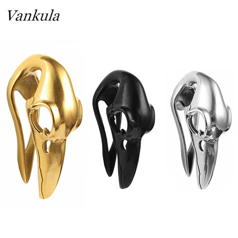 Vankula 10pcs Ear Plugs Tunnel  Stainless Steel Cool Birdskull Gauges Ear  Weights for Ear Piercing PVD Coating Piercing Tunnel ► Photo 1/6