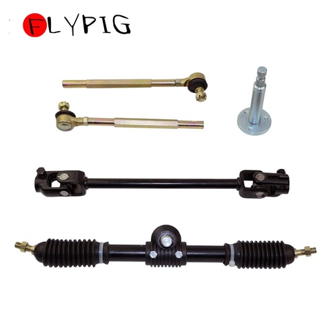 Steering Wheel Parts Assembly w/Tie Rod rack Adjustable shaft for 110cc Go Kart Karting ATV  Accessories Tie Rod Rack Shaft ► Photo 1/6