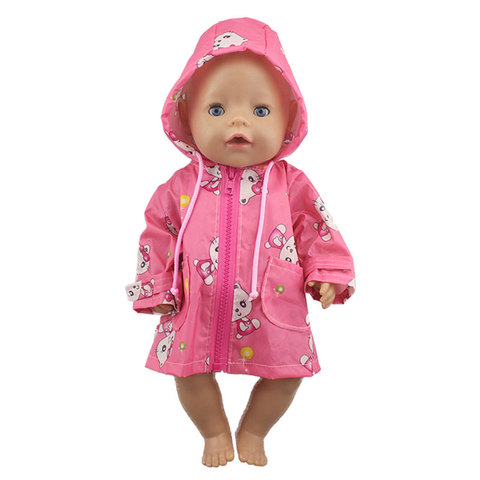 New Fashion  Raincoat  Wear For 43cm  Baby Doll 17 Inch Born Babies Dolls Clothes And Accessories ► Photo 1/6