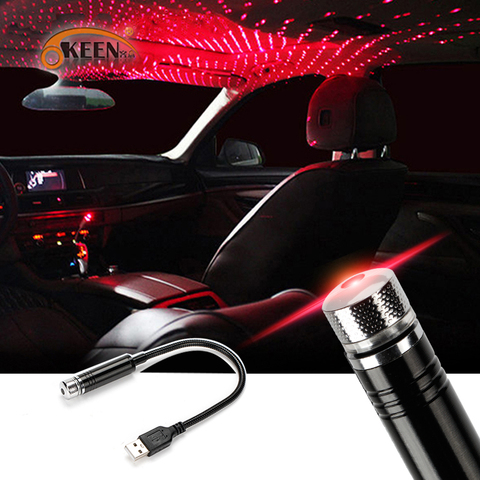 Cheap Mini LED Car Roof Starry Projector Lamp LED Atmosphere Ambient Star  Light USB Port Car Decoration Light DJ Light Star Light For Auto