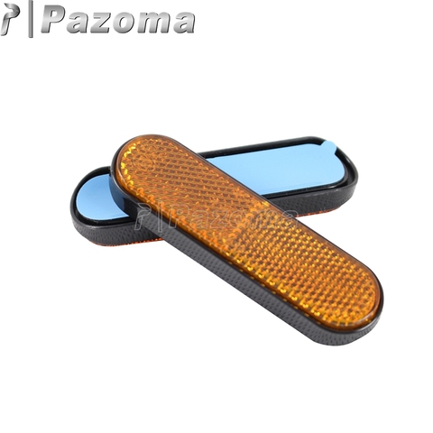 1 Pair New Amber Plastic Motorcycle Front Fork Slider Leg Reflective Reflector Cover ATV Dirt Bikes ► Photo 1/6