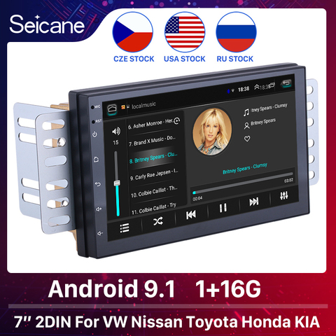 Seicane Android 9.1 7 inch 2 Din Universal Car Radio GPS Multimedia Unit Player For Volkswagen Nissan Hyundai Kia toyata CR-V ► Photo 1/6