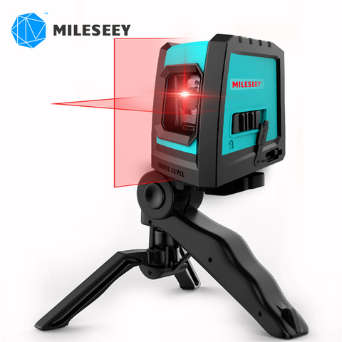 Mileseey L52R Laser Level 2 Lines Red/Green Rechargeable Laser Leveling Device Self-Leveling Vertical Cross Leveling with Tripod ► Photo 1/6