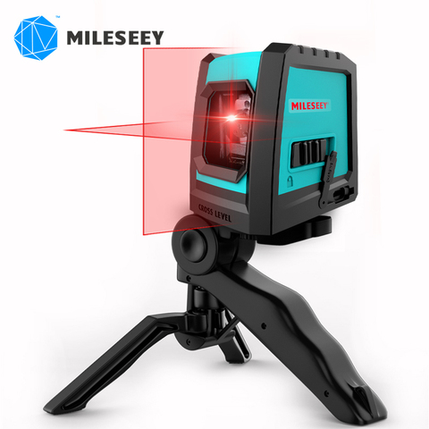 Mileseey L52R Laser Level 2 Lines Red/Green Rechargeable Laser Leveling Device Self-Leveling Vertical Cross Leveling with Tripod ► Photo 1/6