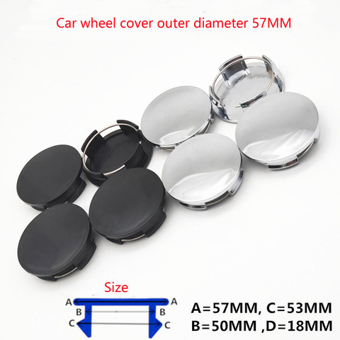 57MM Car wheel center hub caps For Mazda2022 wheel hub cover car tires covers car styling 4PCS ► Photo 1/5