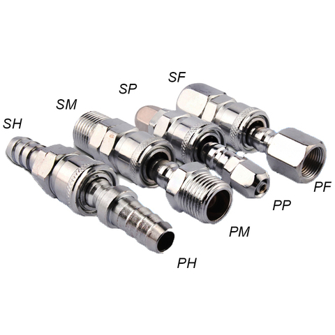 Pneumatic fitting C type quick connector high pressure coupling SP SF SH SM PP PF PH PM 20 30 40 inch thread (PT) ► Photo 1/6