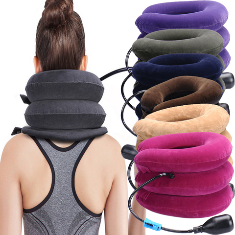 U Neck Pillow Air Inflatable Pillow Cervical Neck Shoulder Traction Support Brace Trip Device Air Cushion Traction Soft ► Photo 1/1