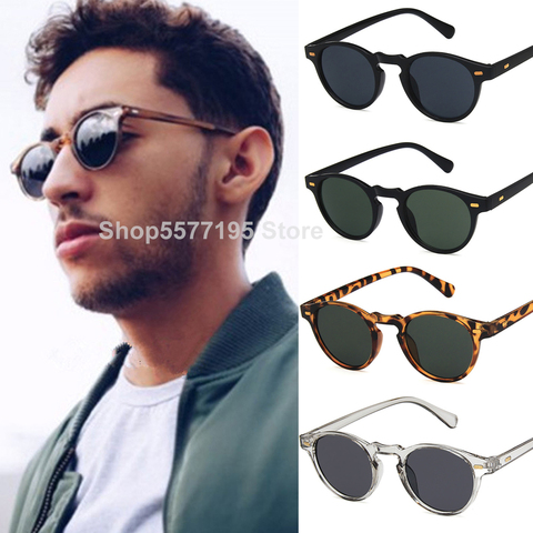 Round Lense Clear Frame sunglasses Gregory Peck Brand Designer men women Sunglass retro gafas oculos 2022 New Fashion ► Photo 1/6