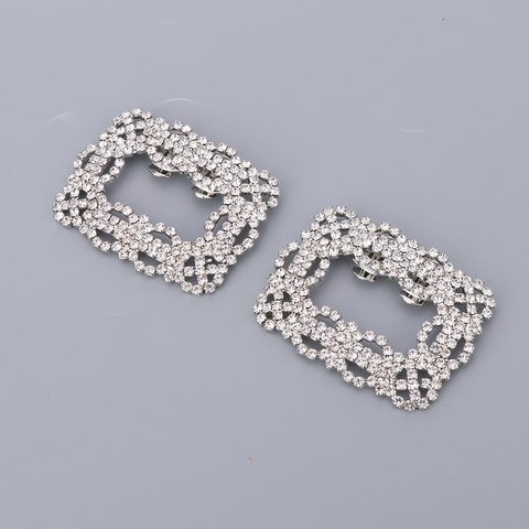 2x Rhinestone Shoe Clips Decoration Boots Shoe Buckle DIY Bridal Shoe Patch ► Photo 1/6