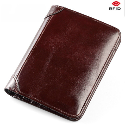 Binliroo Genuine Leather RFID Wallet - Real Man Leather