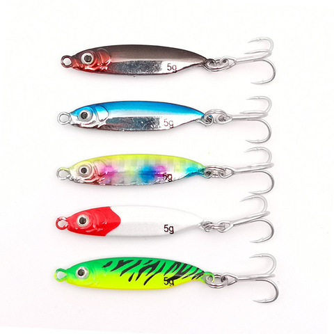 2022 Little Bit Micro Cast Jig 5g 10g 15g Shore Metal Jigging Spoon Fishing Lure Lead Artificial Bait Casting Tackle ► Photo 1/6