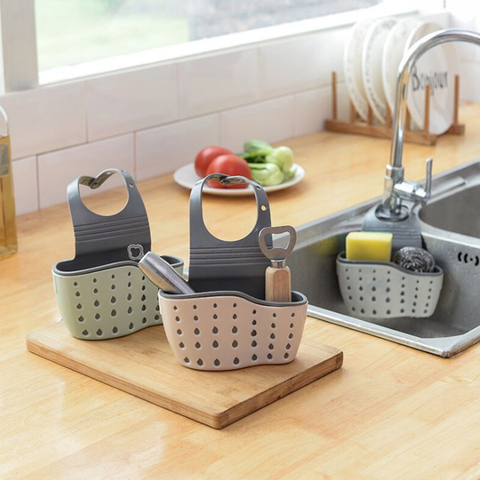 Kitchen Sink Rack Organizer Shelf Sponge Soap Drain Rack Hanging Cleaning Cloth Holder Bathroom Storage Organizer Accessories ► Photo 1/6