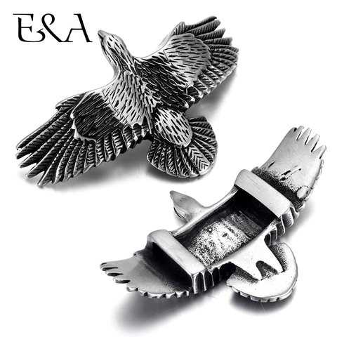 Stainless Steel 11.5x3.5mm Hole Size Metal Slide Eagle Bead Charms Slider  DIY Leather Bracelet Jewelry Making Accessories ► Photo 1/6