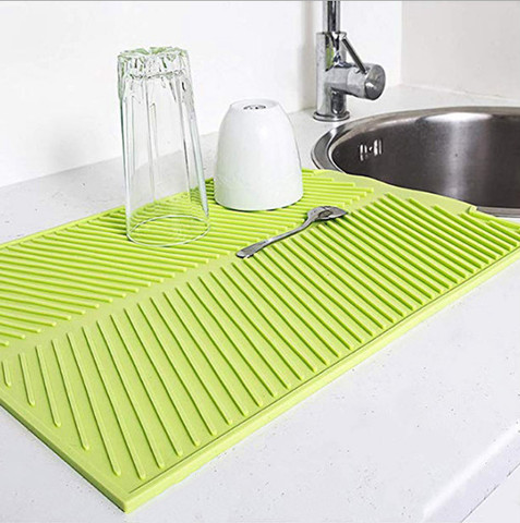 Silicone Table Placemat Premium Heat Resistant Drying MatDish Cup Pad Dinnerware Mat  Tableware Dishwasher Kitchen Accessories ► Photo 1/6