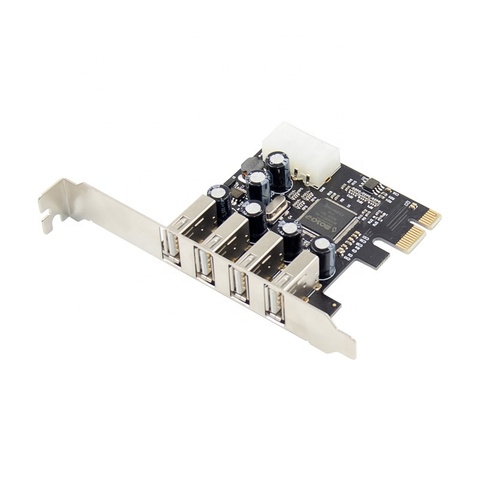 PCI-E to 4 Ports USB 2.0 Converter card PCIE USB2.0 Adapter Card MCS9990 Chipset ► Photo 1/4