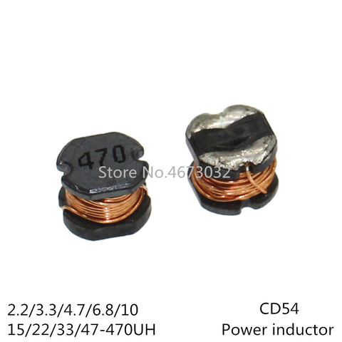 20PCS Inductor CD54 Power Inductance SMD 2.2UH 3.3UH 4.7UH 6.8UH 10UH 15UH 22UH 33UH 47UH 68UH 100UH 150UH 220UH 330UH 470UH ► Photo 1/5