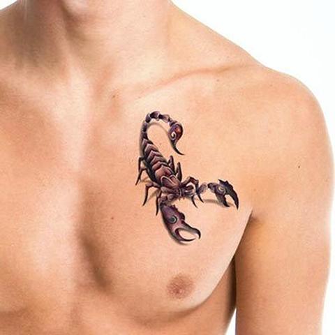 Men Fashion Cool Funny 3D Scorpion King Temporary Waterproof Tattoo Sticker ► Photo 1/3