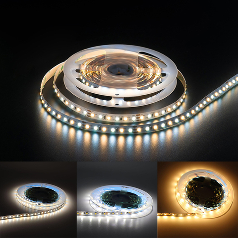 5M led strip 2835 SMD Waterproof DC 12V Power LED 120led/m dual color white+warm white SMD 2835 Led Strip Light ► Photo 1/6