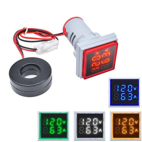 0-100A Digital Voltmeter Ammeter Voltage Current Meter Volt Amp Tester Detector Monitor for LED Light AC 60V-500V AC 110V 220V ► Photo 1/6