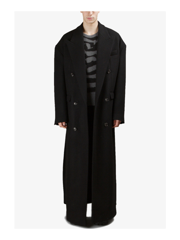 Super long loose woolen coat men's fall-shoulder profile side slit autumn and winter classic top ► Photo 1/6