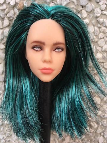 Billie Green Soft Short Hair Doll Heads Quality Collection Doll Parts Smooth Makeup Doll Heads DIY Accessories Girl Gift Toys ► Photo 1/6