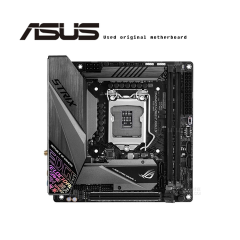 For Asus ROG STRIX Z390-I GAMING Original Used Desktop Intel Z390 Z390M DDR4 Motherboard LGA 1151  i7/i5/i3 USB3.0 SATA3 ► Photo 1/1