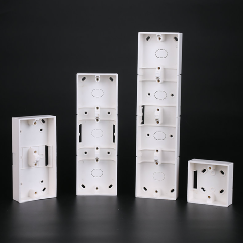 86 Type 2 Gang 3 Gang 4 Gang Switch Socket Base Outfit Junction Box Surface Mount Bottom Box Wall Switch Socket Dark Box White ► Photo 1/6