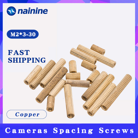 M2 Copper Standoff Screw Spacer Circular Double-pass Pillars Security Surveillance Cameras Spacing Screws B037 ► Photo 1/4