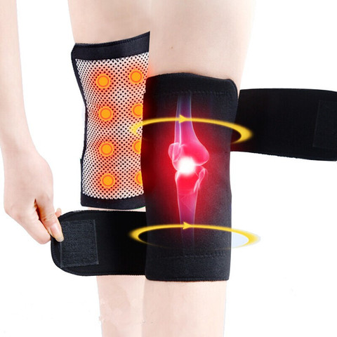 1 pair Tourmaline Magnetic Therapy Knee Pads Self Heating Kneepad Pain Relief Arthritis Knee Support Patella Massage Sleeves ► Photo 1/6