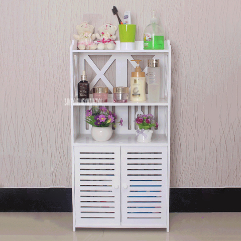 512-80 / 512-90 Floor Type Multifunctional Tissue Storage Rack Toilet Vanity Side Cabinet Waterproof Bathroom Storage Cabinet ► Photo 1/6